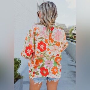 Boho 60’s Print Medium lightweight 3/4 length coquette girl New